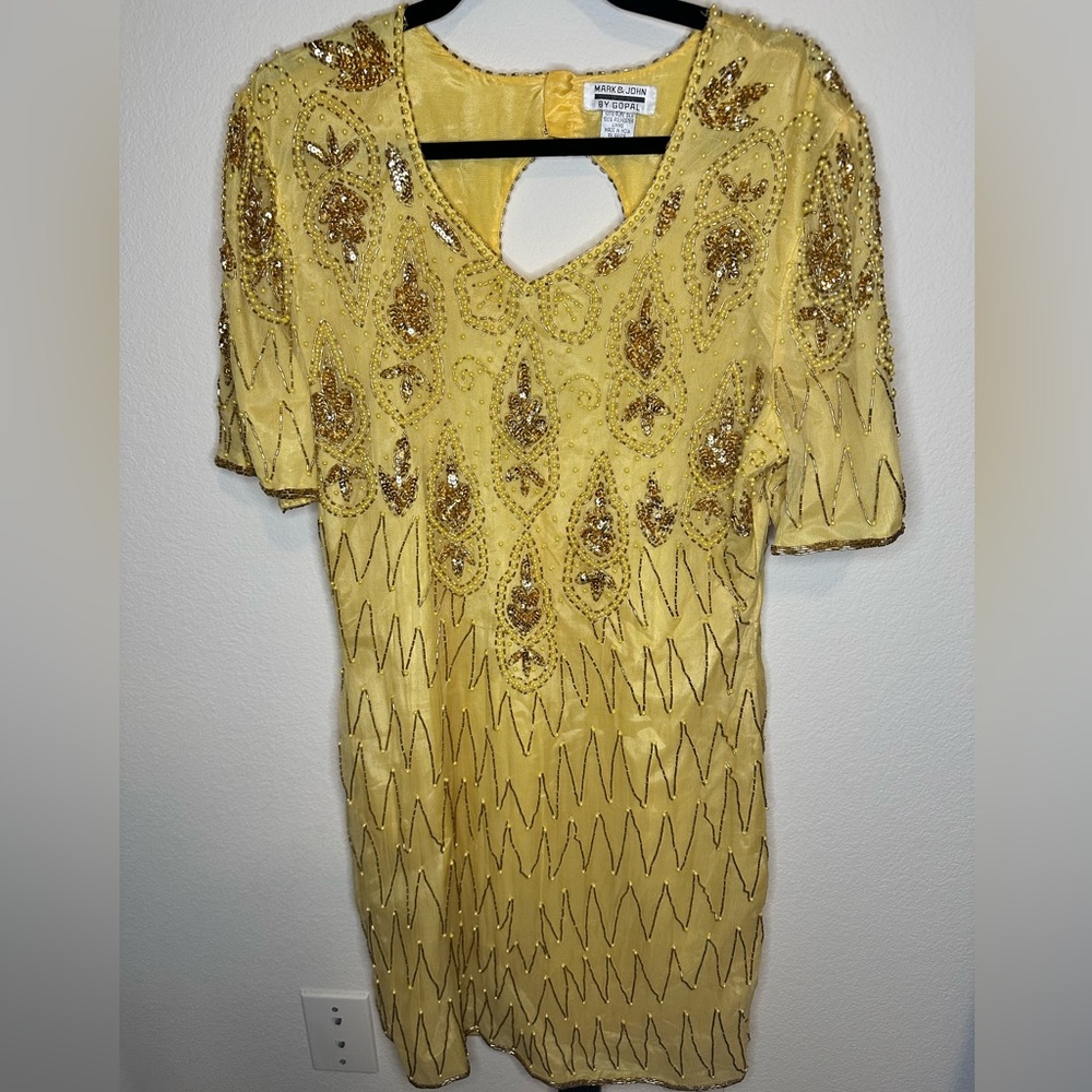 Mark & John By Gopal - Beaded Dress - Vintage - India - Size Large